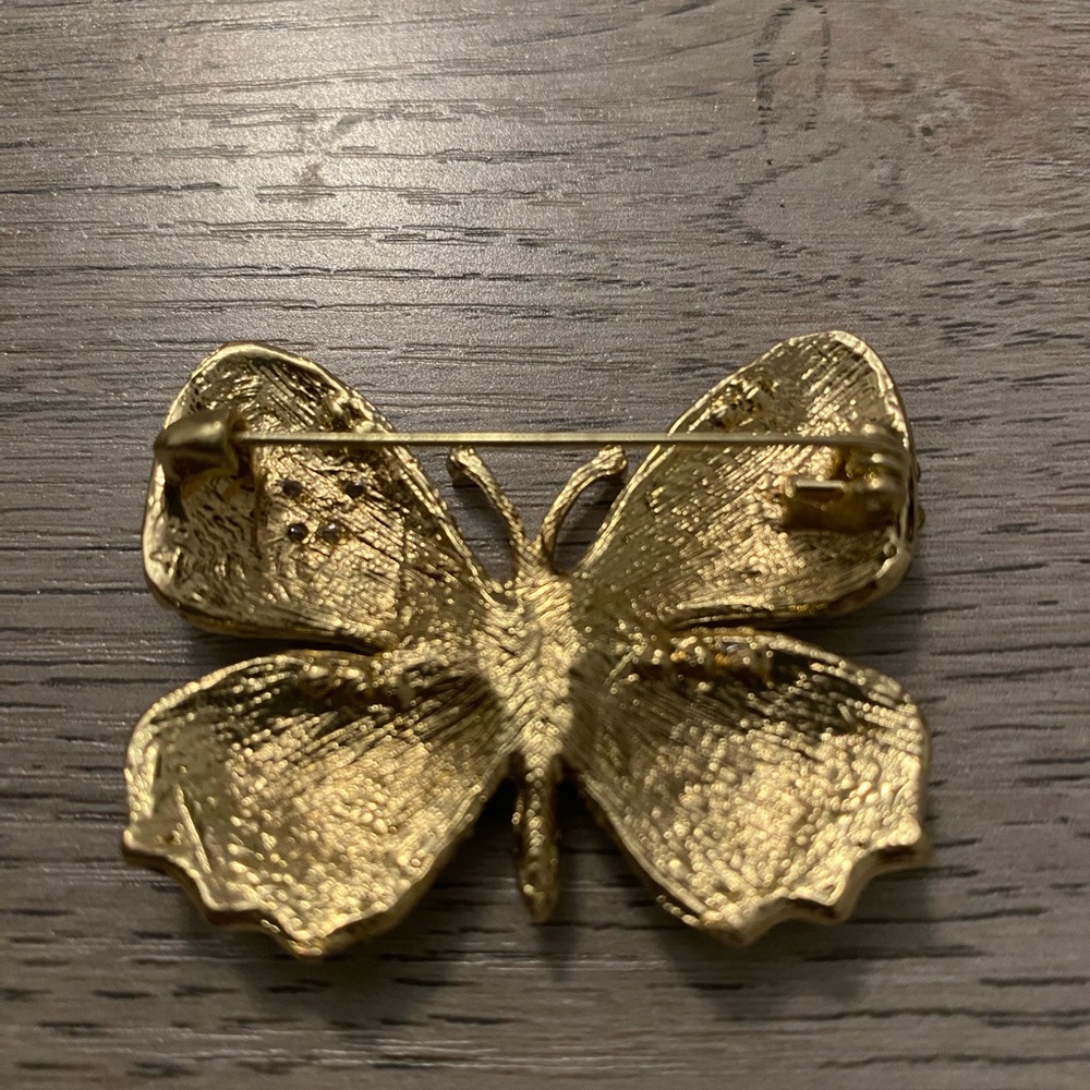 Butterfly Rhinestone Brooch - Picture 2 of 4